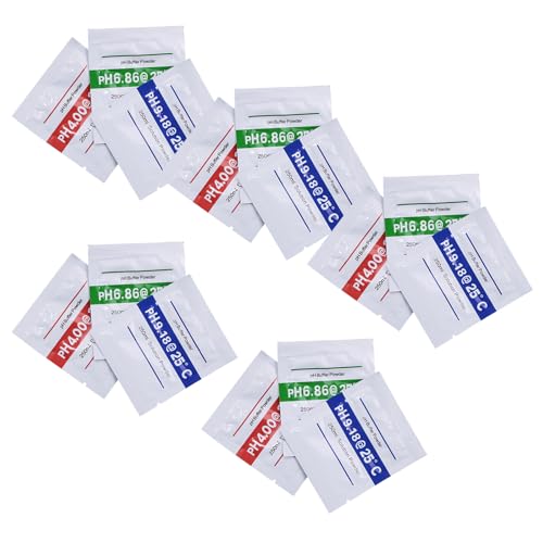 15pcs Ph Calibration Powder Kit with Ph Buffer for Accurate Testing Easy Mix with Distilled Water Suitable for Hydroponics Aquariums Pools and Drinking Water