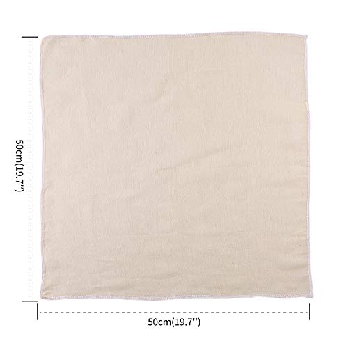 5 Pack Muslin Cloths Reusable for Straining, 100% Unbleached Pure Cotton Cheesecloth, Soft Square Cheese Clothes Weave Fabric Filter for Cooking, Baking (50 x 50 cm Food Strainer Cloth)