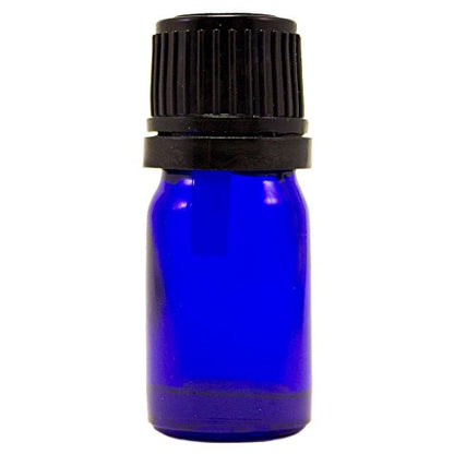 5 ml (1/6 fl oz) Cobalt Blue Glass Bottle with Euro Dropper (12 Pack) - color: Cobalt Blue, size: 0.17 Fl Oz (5 ml)