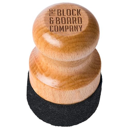 Specialist Board Cutting Board Oil and Wax Applicator by the Block & Board Company | Restores Wood, Butcher Block, Countertop & Utensils | Round Wood Applicator for Food Grade Mineral Oil - size: 1 Fl Oz (Pack of 1)