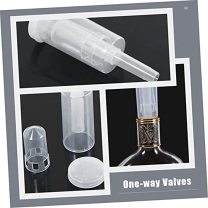 3Sets Homemade Way Valves with Plugs Air Lock for Fermentation Easy Installation for Wine Making Oxygen Entry