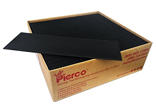 6" Medium Foundation Bees Waxed, Black, 100 Pack
