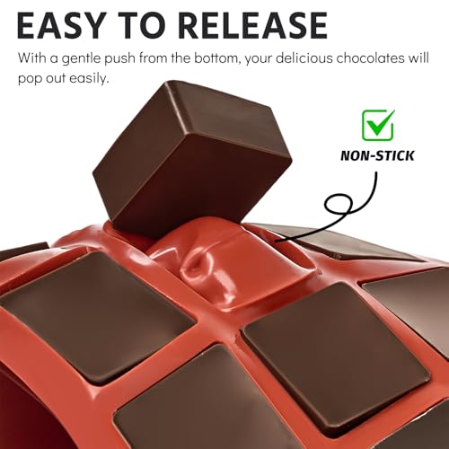 Puyeipt 2 Pack Square Silicone Candy Molds, 40-Cavity Jello Molds, Mini Cube Molds for Caramel, Truffles, Ganache, Gummy, Chocolate, Ice Cube - style: 80 Cavities