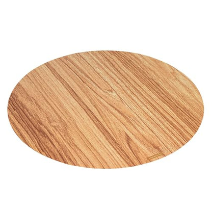 Cater Tek 13.8 Inch Charcuterie Boards, 10 Faux Wood Cheese Boards - Round, Stackable, Paper Cardboard Charcuterie Boards, Disposable, For Serving At Catered Events - Restaurantware - color: Natural, size: 13 3/4"