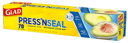 Glad Press'n Seal Plastic Food Wrap | 70 Square Foot | Roll | Pack of 2 - size: 70 Sq Ft (Pack of 2)