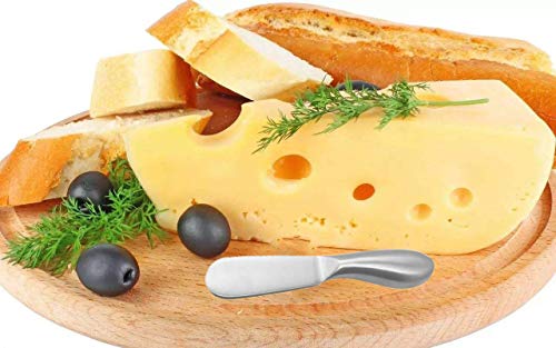 4 Pcs Stainless Steel Multipurpose Cheese and Butter Spreader Knives Set - Charcuterie Utensils for Cheese, Cold Butter, Jam, Pastry Making