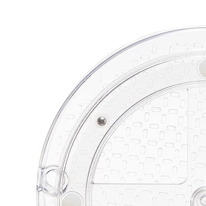 Amazon Basics Clear Rotating Lazy Susan Turntable Organizer for Condiments, 9-Inch, 2-Pack - size: 9" Diameter, 2-Pack