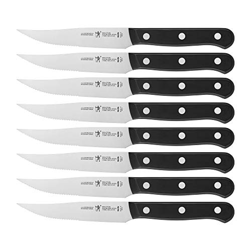 HENCKELS Solution Razor-Sharp Steak Knife Set of 8, German Engineered Informed by 100+ Years of Mastery,Black - color: Black, size: 8 count