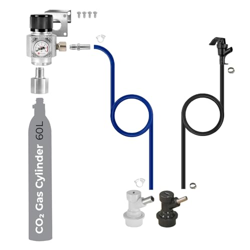 Kegco Single Faucet Ball Lock Home Brew CO2 Party Dispense Kit with Mini Regulator