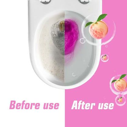 Automatic Scented Toilet Bowl Cleaner Bottle,2 pack, Long Lasting Bathroom Toilet Tank Cleaner Pods Tablets In Bottles With Powerful Cleaning (PINK 2 Pack) - color: PINK 2 Pack