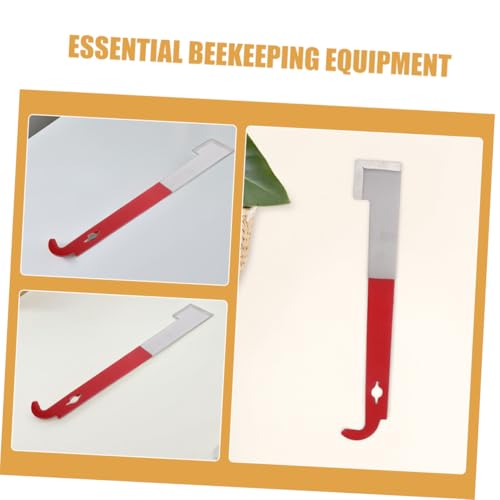3Pcs Stainless Steel J Shaped Bee Hive Frame Lifter Scraper Tool Ergonomic Beekeeping Equipment for Efficient Hive Maintenance and Frame Lifting