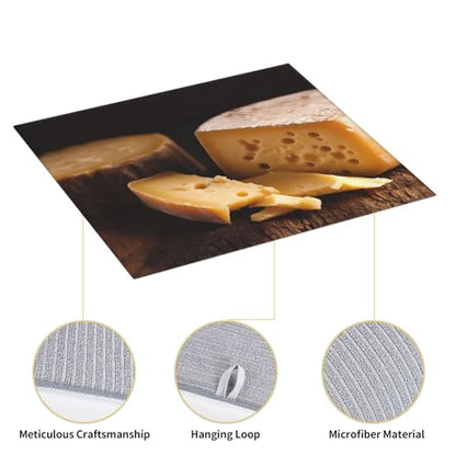 Kitchen countertop absorbent mat cheese printed drain mat for draining tableware