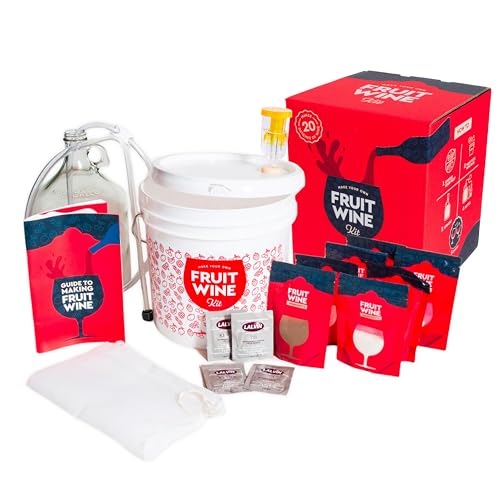 Craft A Brew - Fruit Wine Making Kit - Easy for Beginners - At Home Wine Making Kit - Includes Ingredients & Reusable Equipment - Use Any Fresh, Frozen or Fruit Juice - Makes Up to 20 1-gallon Batches - style: Fruit Wine Making Kit