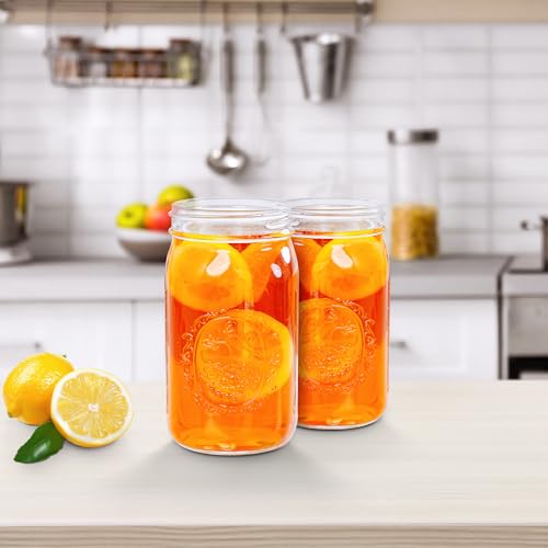 Miuyhji Wide Mouth Mason Jars 32 oz with Lids [9-Pack], Canning Jars with Metal Airtight Lids and Bands, 32 oz Glass Jars for Fermenting, Pickling, Freezing, Preserving, Meal Prep, Jar Décor - size: 32 oz-9Pcs (Clear)