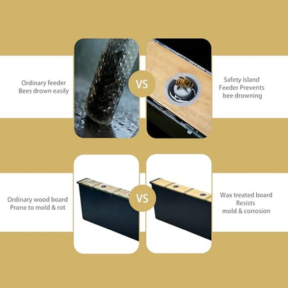 2 Pack 6.5L Bee Pro Feeder with Anti-Drowning Design, Beehive Frame Feeder, Premium Beekeeping Feeder, Bee Sugar Water Feeder, Deep Frame Feeder for Honey Bee Beekeeping Supplies