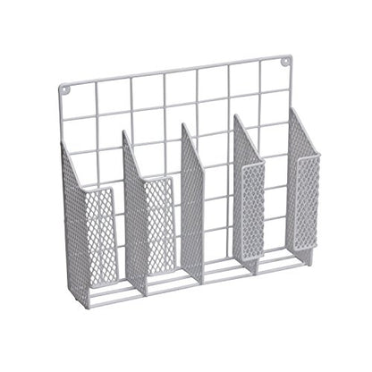 Home Basics Organizer Rust Resistant, Perfect for Food Storage, Silver Foil, Wax Paper, Sandwich Bags, Plastic Wrap-Mounts,White - color: White
