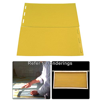 2pcs Sheets Natural Beeswax Candle Making Bee Wax Honeycomb Beekeeping Nest Box Foundation Raising Tools - Highly Recommended by Bee Farmers, Perfect for DIY - Yellow - color: Yellow