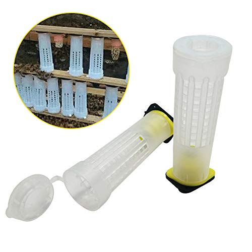 Beekeeping Rearing Cup Kit—Queen Bee Roller Cage 20pcs Equipment Insects Tools Queen Bee Cage Holder Fixtures