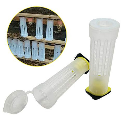 Beekeeping Rearing Cup Kit—Queen Bee Roller Cage 20pcs Equipment Insects Tools Queen Bee Cage Holder Fixtures