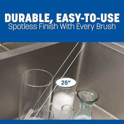 SPARTA 4067300 Plastic Handle Brush, Urn Brush With Polyester Bristles, 25 Inches, White