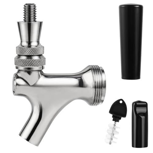 MRbrew Beer Faucet, Stainless Steel Draft Beer Tap for Kegerator, Beer Tower, with Handle & Plug