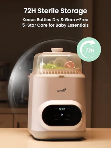Grownsy EaseClean Bottle Washer Pro | All-in-One Bottle Washer and Sterilizer and Dryer | Baby Bottle Washer for Bottles, Pump Parts & Baby Essentials | Replaces Hand Washing - color: White
