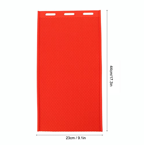 2Pcs Beeswax Sheet Mold, Natural Beeswax Sheet DIY Rubber Comb Foundation Press Mold Beekeeping Accessory Red