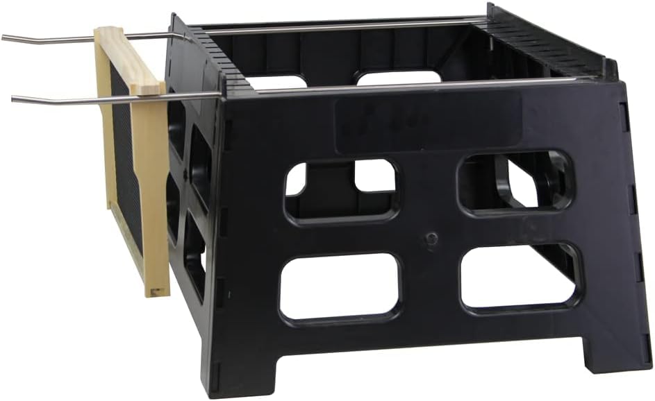 Beehive Stand Whit Frame Support Holder (10 Frames Langstroth Beehive), 10 Frame Langstroth Bee Hive Stand w/Frame Holder, Black Plastic Beehive Stand