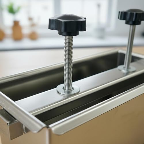 Stainless Steel Food Press Meat Shaping Tool Spring Compression Plate Effortless Cleaning Suitable for Kitchen Cooking Professional Use, 1KG, Removable Bottom - size: 1KG, style: Removable Bottom