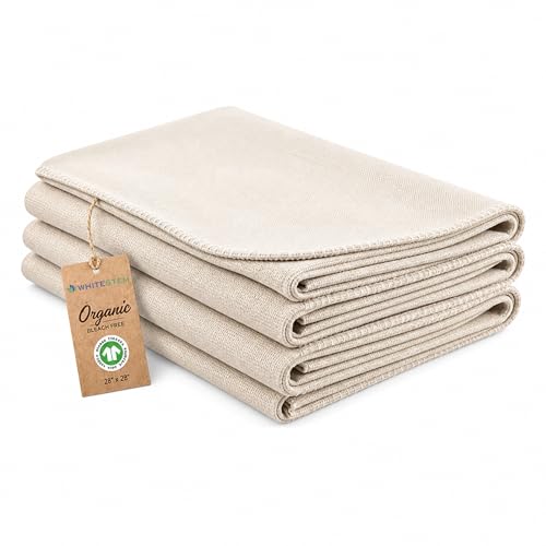 Flour Sack Towels for Bread Dough Proofing – Unbleached, Thick Organic Cotton Baking Cloth for Baguettes, Ciabatta, Pastry – Reusable, 28"x28", 3-Pack - color: Bread Cover, size: 18"x28" - 3 Pack