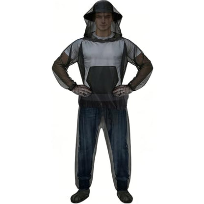 Full Body Mosquito Net Suit - Mosquito Mesh Bug Suits Outdoor Protection, Mosquito Proof Clothing for Women Men Fishing - size: Large-X-Large