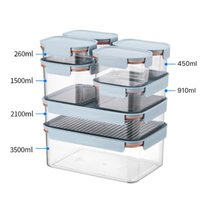 LocknLock Tritan Plastic Bisfree Modular Plus Food Storage Container Set, Lunch, Meal Prep, Stackable, BPA-Free, Leakproof, Microwave, Freezer-Safe, 10 Pieces, 5 Boxes and 5 Lids, Mint - color: Mint, size: 10 set (5 containers & 5 Lids)