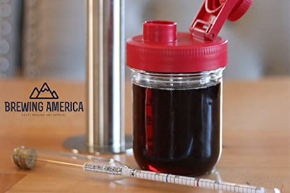 Brewing America USA-Made Maple Syrup Hydrometer - Density Meter for Sugar and Moisture Content Measurement – Made in America - BRIX & Baume Scales - Easy Read Red and Blue Line Calibrated