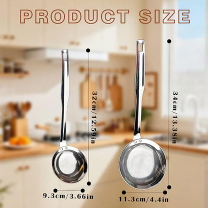 Fine Mesh Stainless Steel Colander，2025 Stainless Steel Filter,Durable Multi-Functional Kitchen Cooking Net Strainer (2-Piece Set),Strainers Fine Mesh，Profesional Stainless Strainer. - size: Extra Large