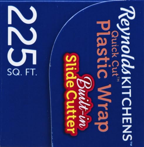 Reynolds Plastic Wrap, 225 Square Feet | Quick Cut | Pack of 2 - size: 225 Sq Ft (Pack of 2), style: Plastic Wrap - 225 Sq Ft