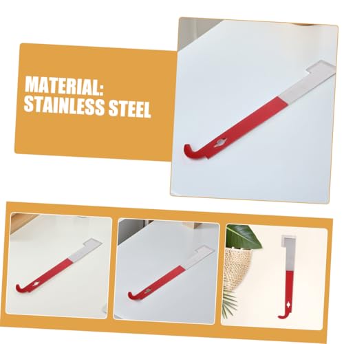 Abaodam 3pcs Stainless Steel J Shaped Hive Tool Essential Frame Lifter and Scraper Equipment for Beekeepers Durable Bee Hive Frame Maintenance Tool