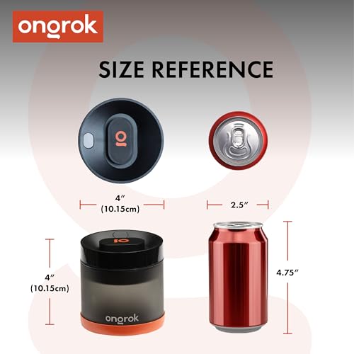 ONGROK Glass Storage Jar with Vacuum Pump Technology, Air Proof Containers to Preserve Smell and Aroma (400ml (1oz)) - size: 400ml (1oz)