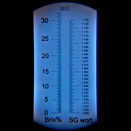 Brix and Specific Gravity Refractometer with Temperature Correction