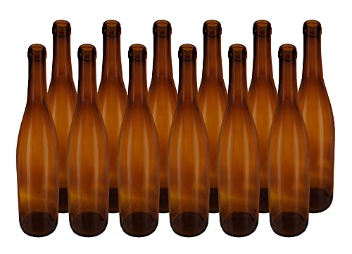 NorthernBrewer 750 ml Amber Glass Hock Bottles, 12per Case