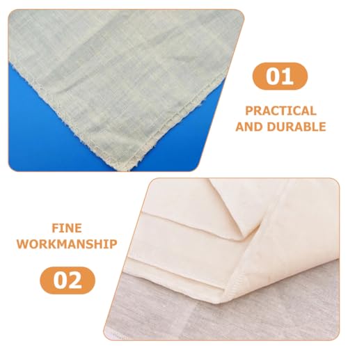 SECFOU Reusable Cheesecloth Food Strainer Cloth for Cheese Making and Tofu 60×60cm Cotton Filter Cloth with Hemmed Edges, 2pcs Set for Kitchen Straining and Draining