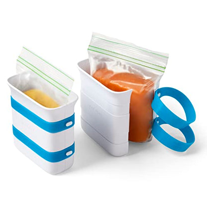 YouCopia FreezeUp Freezer Food Block Maker, 2 Cup, 2-Pack, Meal Prep Bag Container to Freeze Leftovers and Soup - size: 2 Cups, 2-Pack, style: Food Block Maker