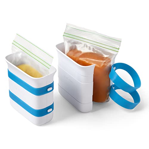 YouCopia FreezeUp Freezer Food Block Maker, 2 Cup, 2-Pack, Meal Prep Bag Container to Freeze Leftovers and Soup - size: 2 Cups, 2-Pack, style: Food Block Maker