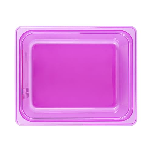 Restaurantware Food Storage Container 1 Pack of 9.5 qt Plastic Stackable Microwave-Safe Bin Dishwasher Safe Freezer Safe Purple Containers for Kitchen Storage - size: Half Size