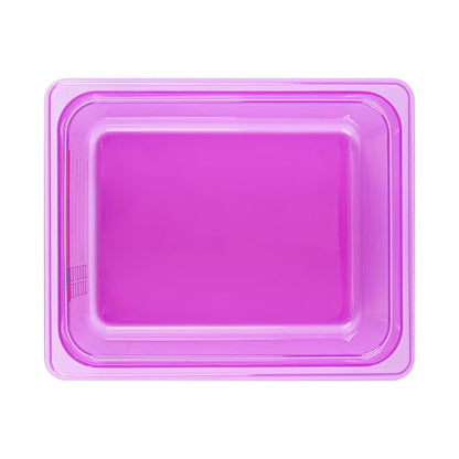 Restaurantware Food Storage Container 1 Pack of 9.5 qt Plastic Stackable Microwave-Safe Bin Dishwasher Safe Freezer Safe Purple Containers for Kitchen Storage - size: Half Size