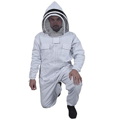 Sparx Sports Professional Full Body Beekeeping Suit Bee Keeping Costume, with Veil Hood (2XL)