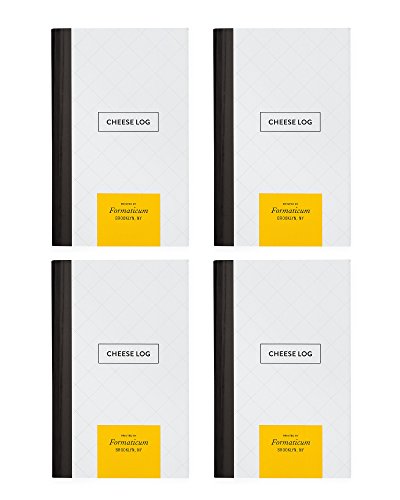 Formaticum Cheese Log & Pocket Journal - Must Have for Cheese Lovers for Making Cheese Notes and Journaling - Space for 55 entries - Cheese Book Measures 6 by 3.75 inch - QTY 4 - style: QTY 4