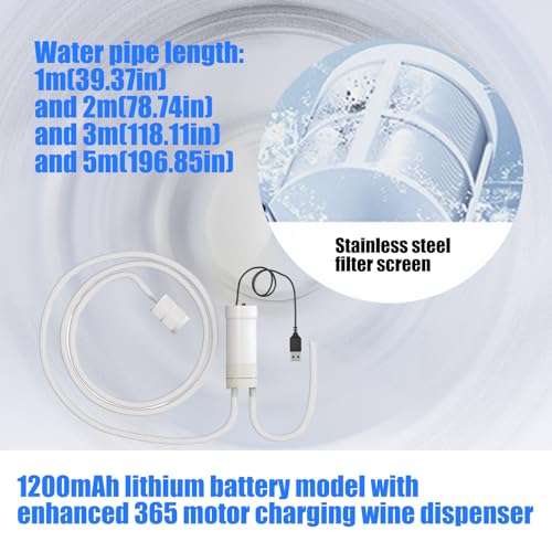 Electric Automatic Siphon Beer Liquor Transfer Pumps USB Rechargeable with Silicone Hose for Wine Home Brewing Beer Pumps