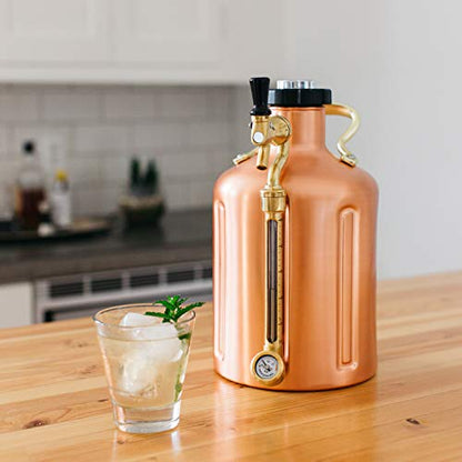 GrowlerWerks Copper uKeg Carbonated Growler-Great Gift for Beer Lovers, 128 oz - color: Copper, size: 128 Ounces