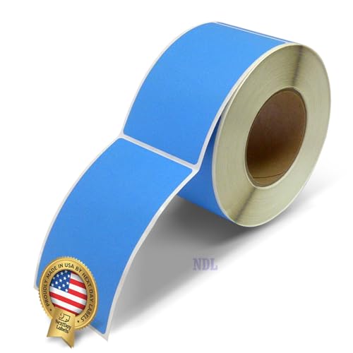 NextDayLabels 500 Rectangle Stickers (3" x 5") - Color Coding Labels Roll - Moving Labels for Boxes, Colored Inventory Stickers for Packing, Organizing, and Storage (Fluorescent Blue) - color: Fluorescent Blue