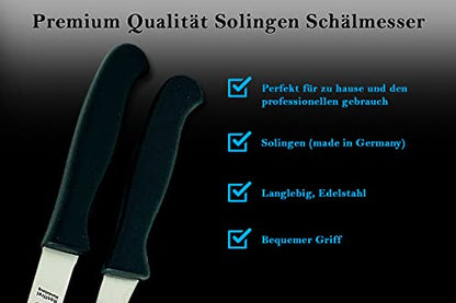 SMI – Solingen Paring Knife Set Germany Peeling Knife birds beak knife for Fruits and Vegetable Straight & Curved Stainless Steel Sharp Blade
